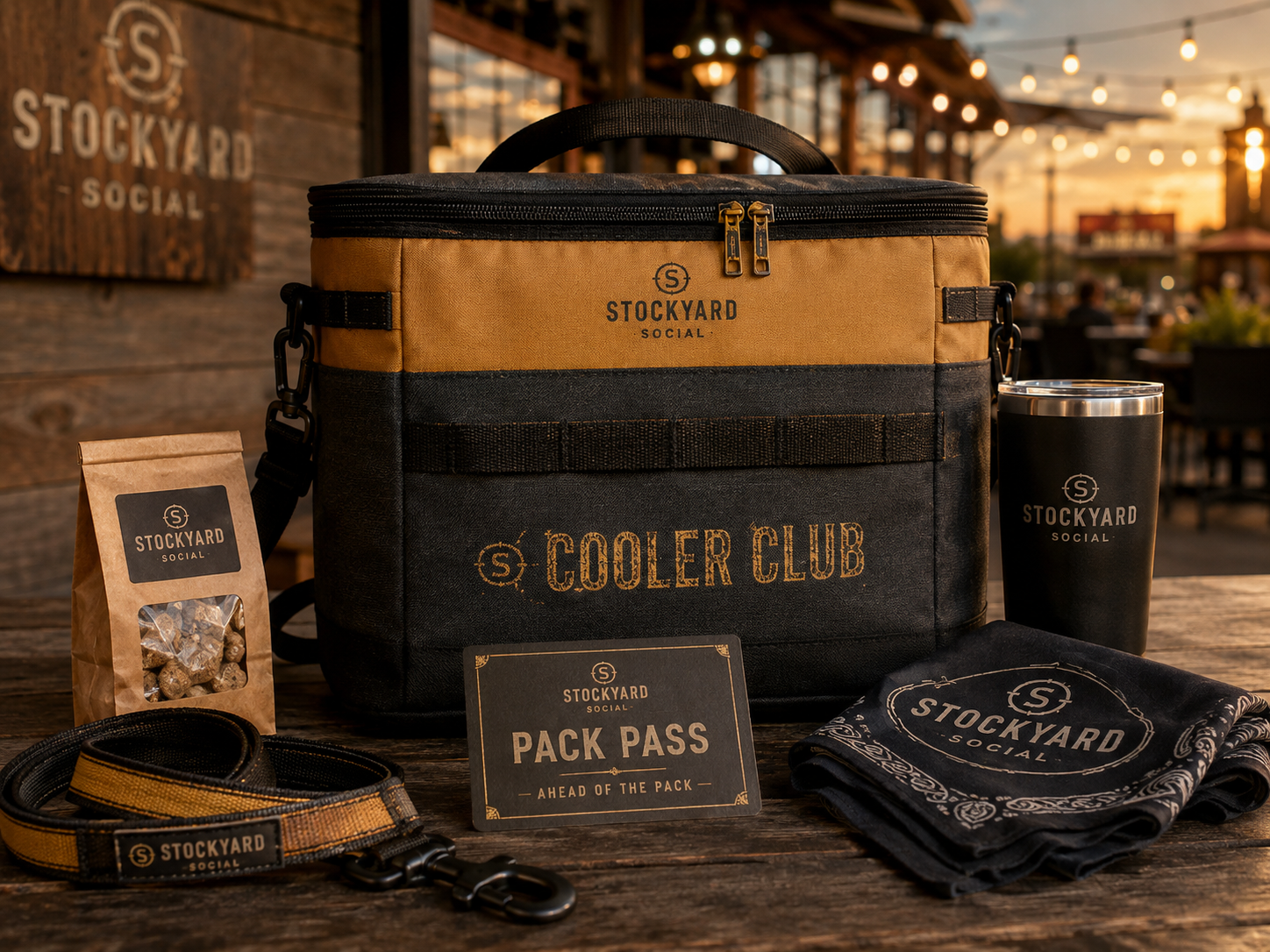 Pack Pass membership card and Cooler Club cooler concept