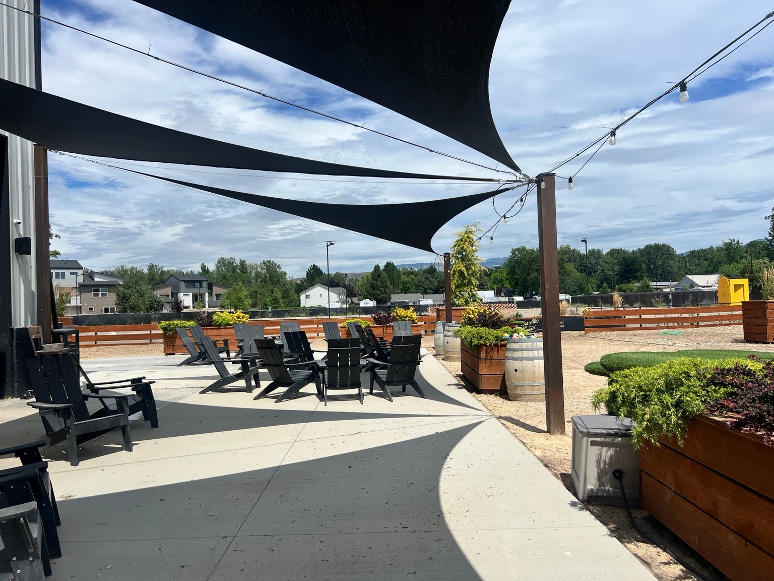 The patio + yard