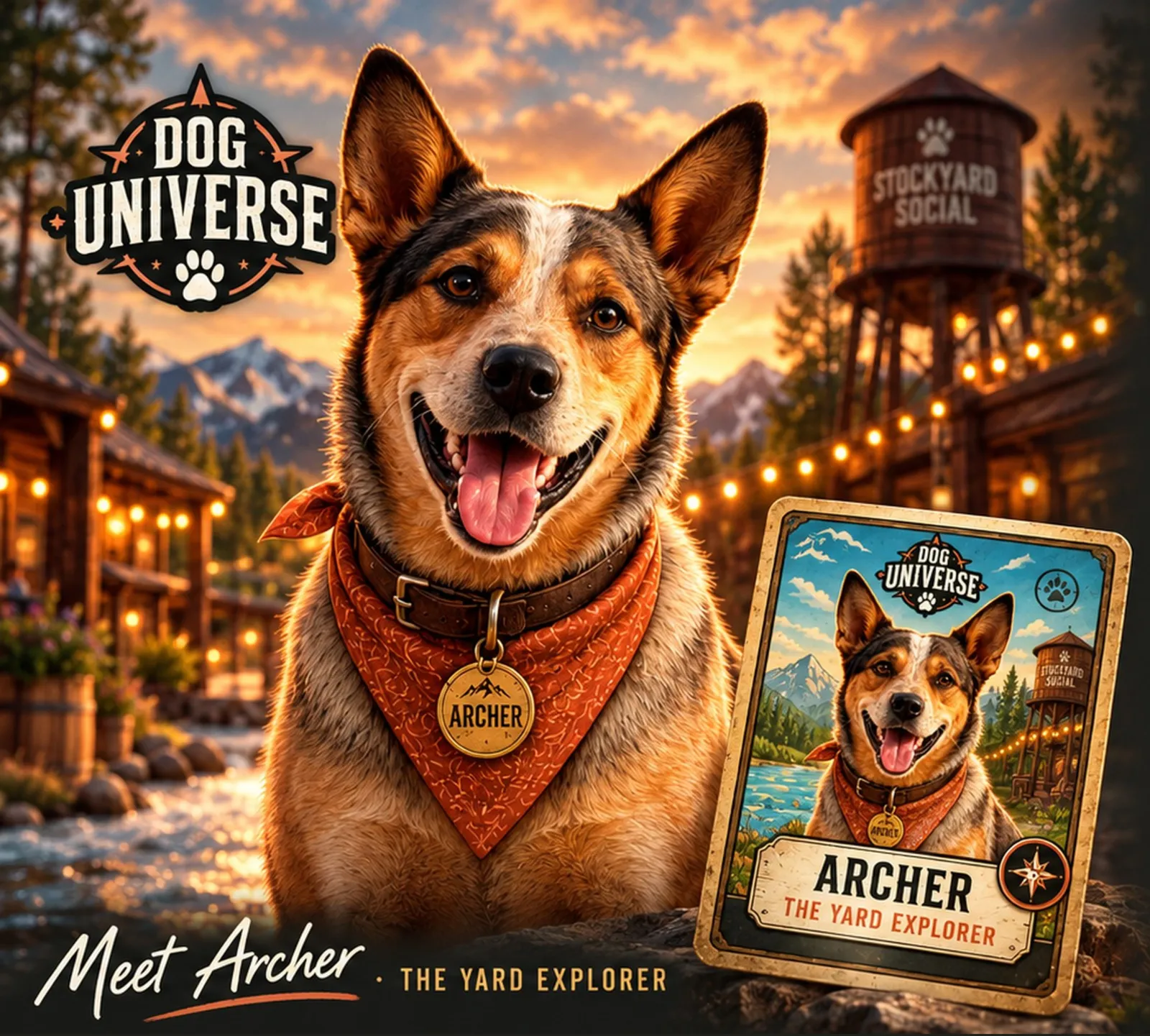 Archer, the Yard Explorer, a Dog Universe character